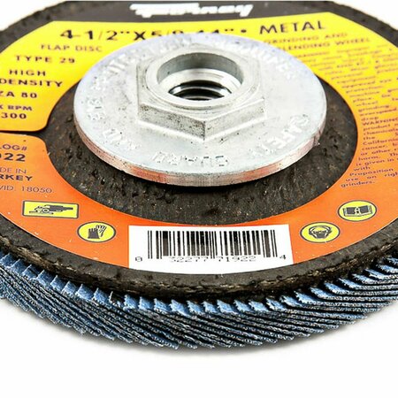 Forney Flap Disc, High Density, Type 29, 4-1/2 in x 5/8 in-11, ZA80 71922